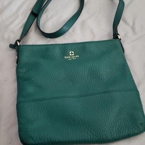 Kate spade green leather crossbody